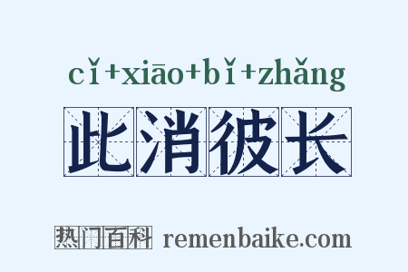 此消彼长是什么意思的图片